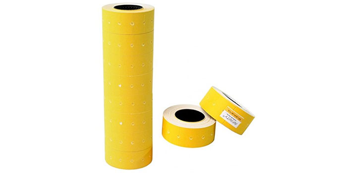 Price Label Roll Yellow (10 Roll) Detail