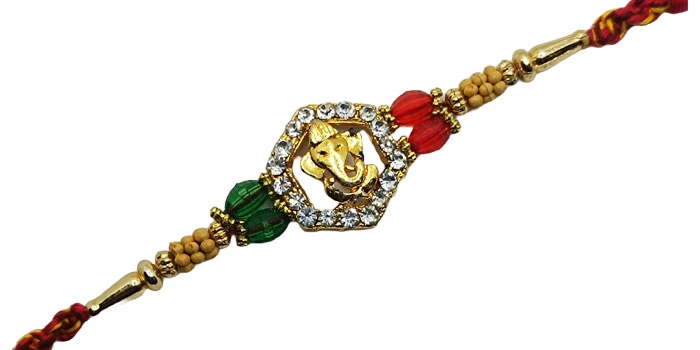 Ganpati Rakhi with Locket-Shaped Ganesha in the Centre