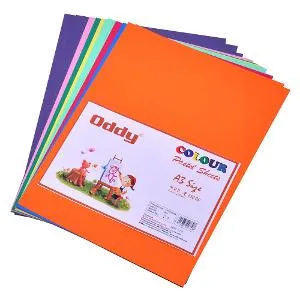 Double Sided Pastel Color Sheets,  A/3 Size Un-ruled