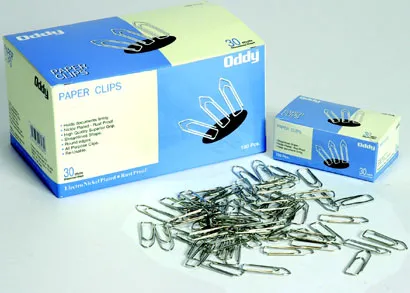 Paper Clips Nickel Plated