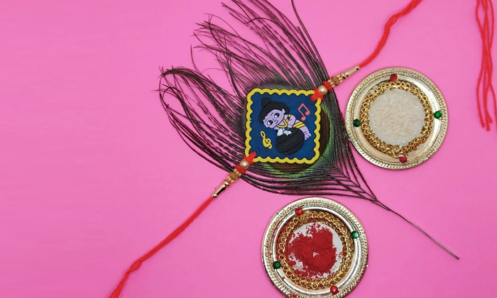 Krishna Kids Rakhi with Free Roli and Chawal