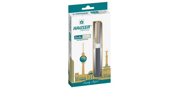 Berlin Gold Half Metal Ball Pen Blue