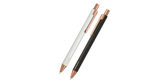 Cosmo Rose Gold Metal Ball Pen Blue