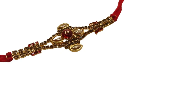 Elegant Rakhi with a Beautiful Golden Finish