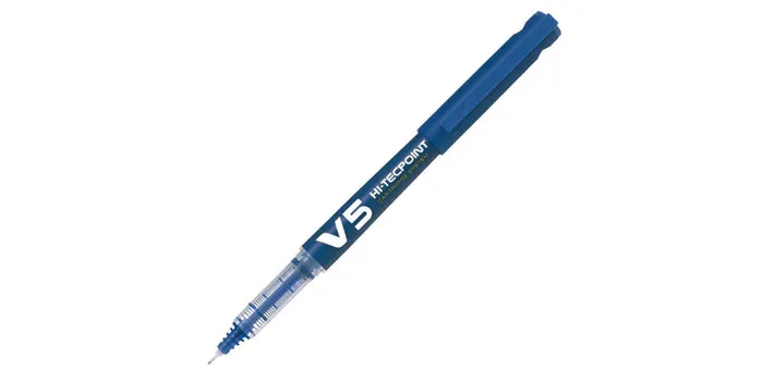 Pilot V5 Cartridge System Blue Pen Detail