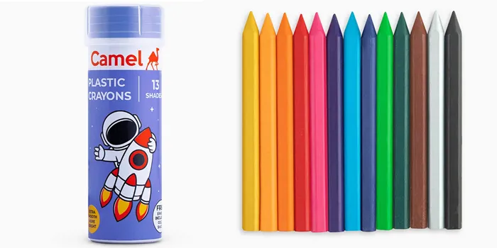 Plastic Crayons (13 Shades with 1N Eraser Free)