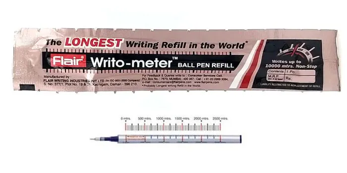 Writo-Meter Ball Pen Refill Blue Detail